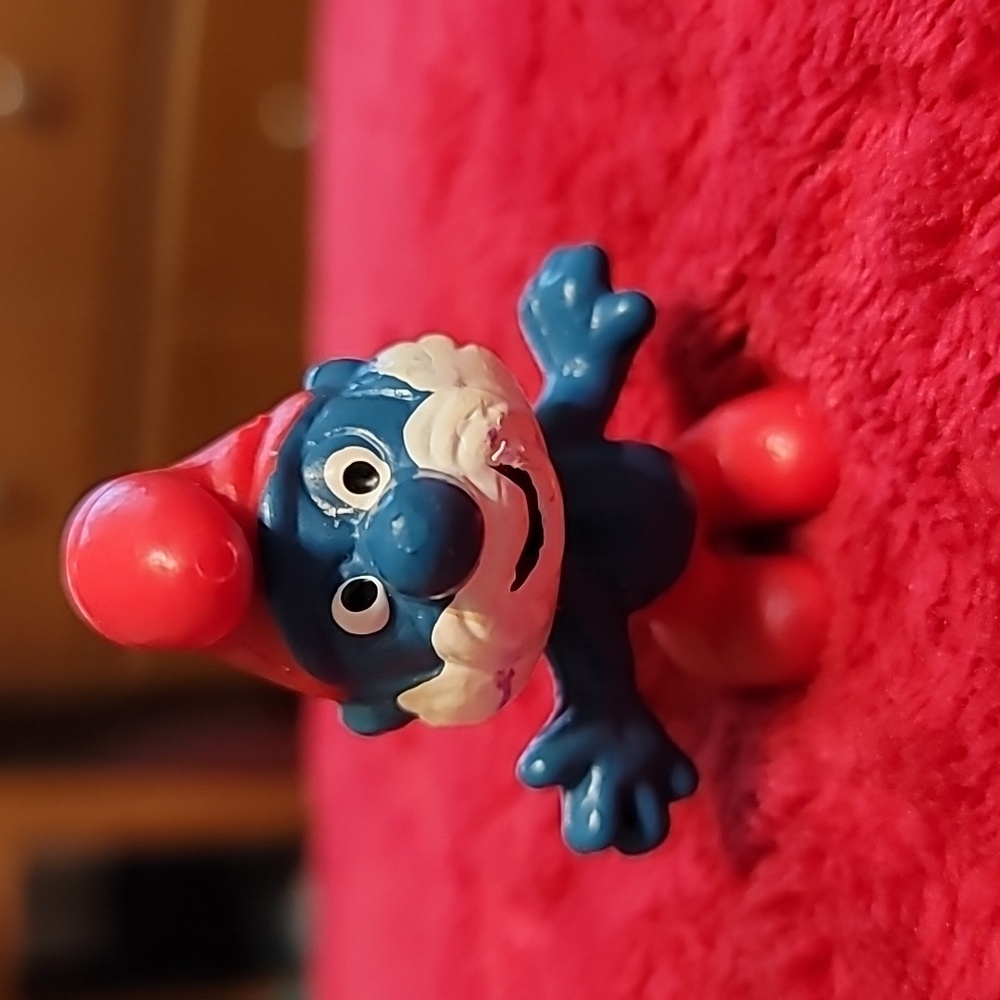 PaPa Smurf PVC Toy Figurine 1980